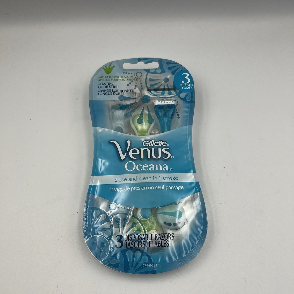 NEW! Gillette Venus Oceana Disposable Womens Razor 3-Count‎